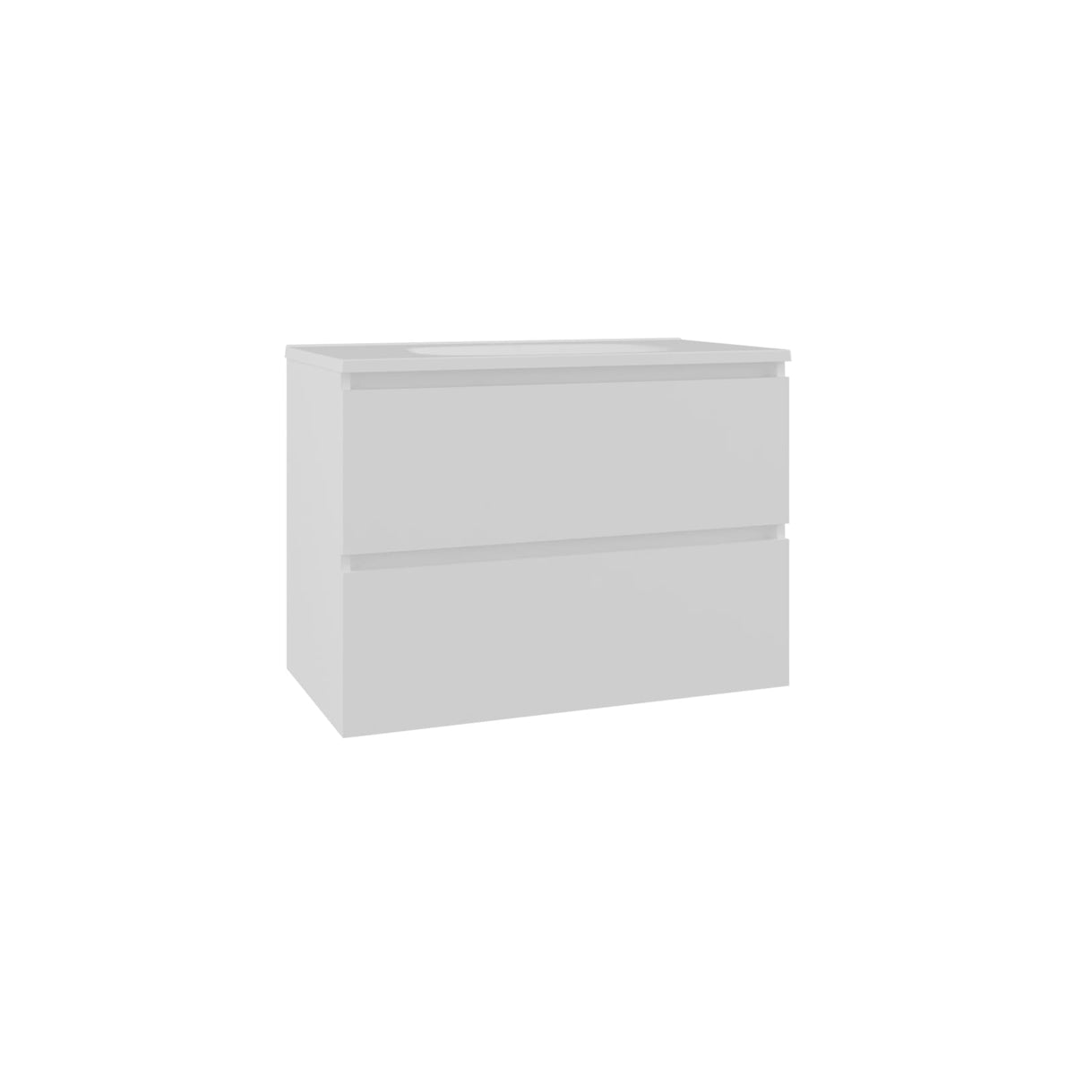 White Bathroom Cabinet with Shelves - Storage Vanity