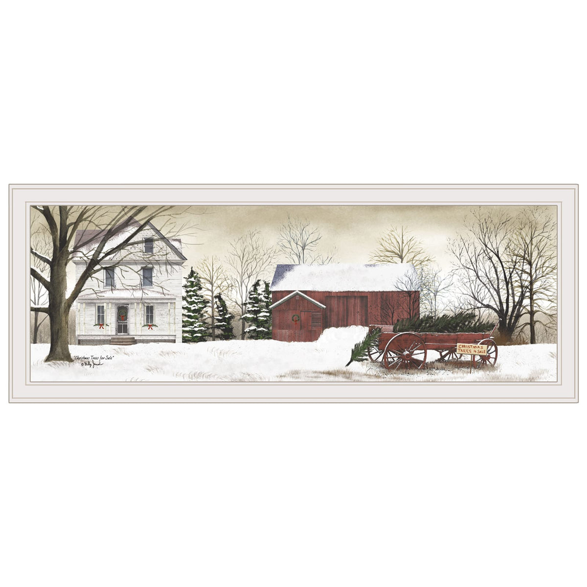 Ready to Hang Framed Tree Art Print, White Frame