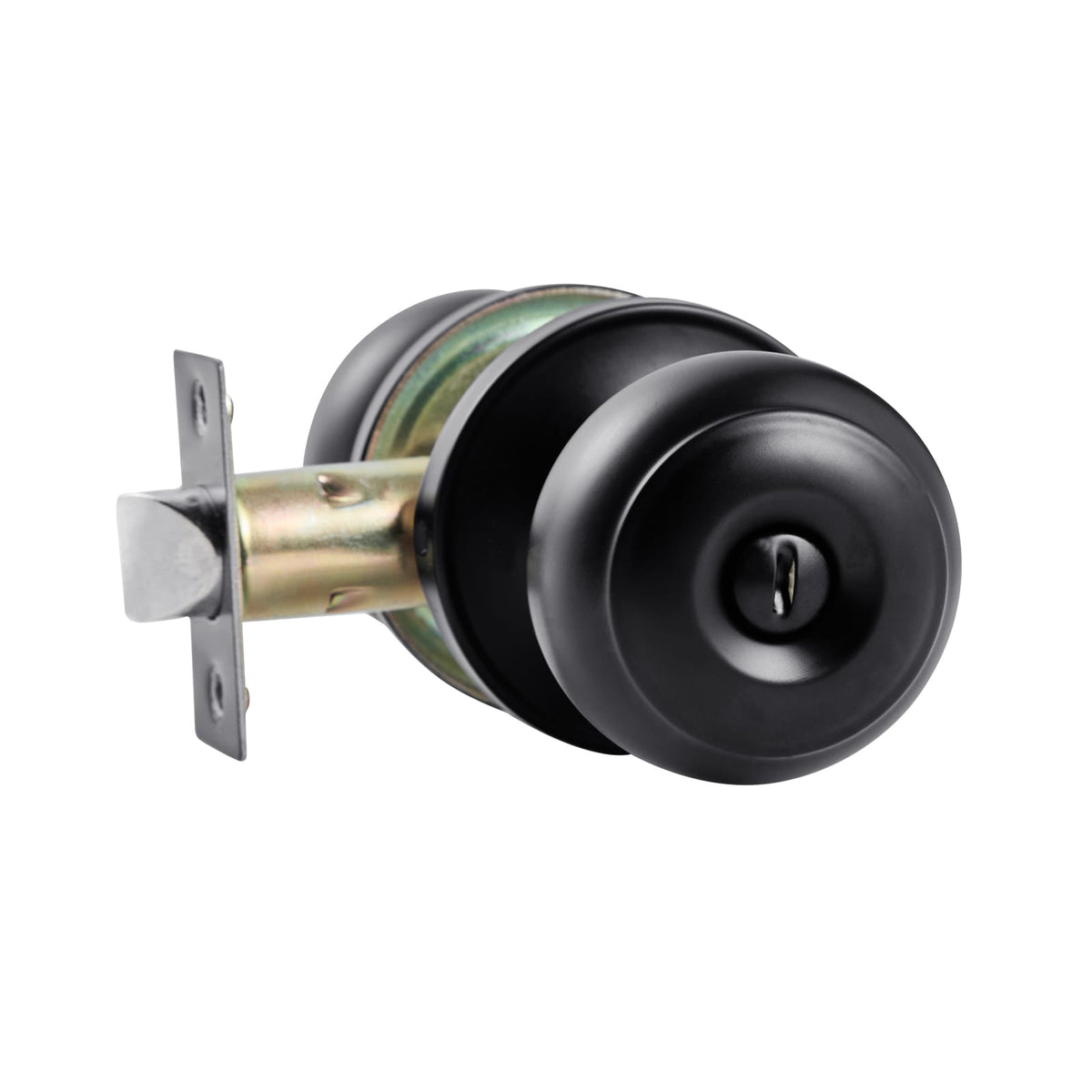 Matte Black Stainless Steel Door Knobs - 6 Pack