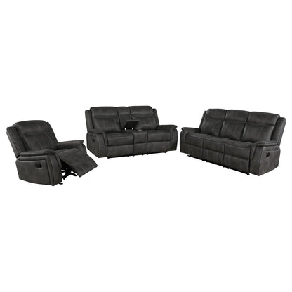 Charcoal 3-Piece Recliner Sofa Set - 84.75"