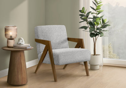 Light Gray Accent Chair - 30"h Upholstered, Modern Style