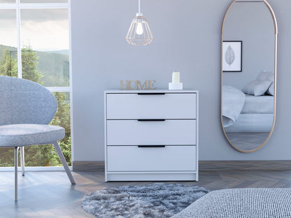 3-Drawer White Dresser - Bedroom Storage