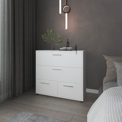 White Bedroom Dresser - 31.5" Wide Storage