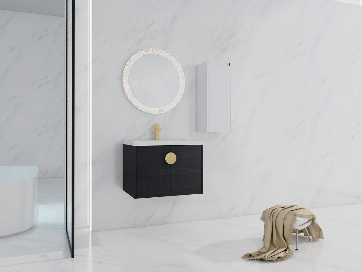Black Chestnut Bathroom Vanity - Storage Sink Cabinet