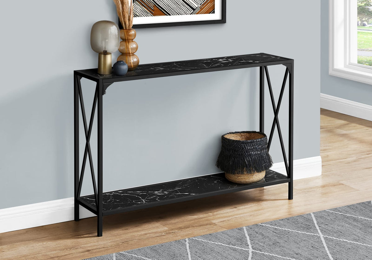 Black Console Table - 48 Inch Entryway Table