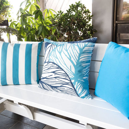 Indigo Polyester Outdoor Pillow Set - 20x20