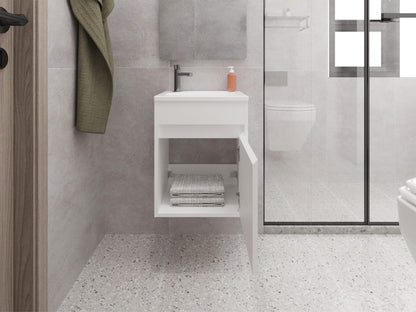 Sutcliffe Vanity Sink - White Engineered Wood Bathroom Vanities