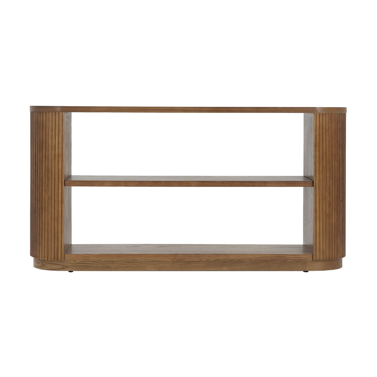 Brown Solid Wood Entryway Table - Sofa Table with Storage