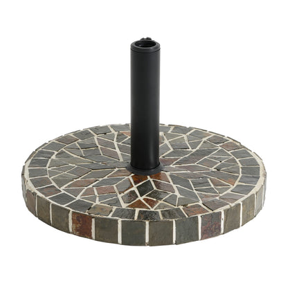 Outdoor Ceramic Tile Umbrella Base - Mixed Color