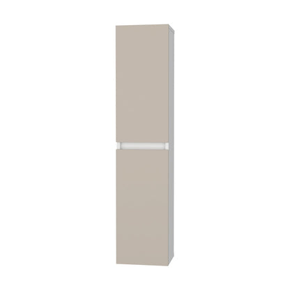Light Beige & White 2-Door Wall Cabinet - Bathroom Storage