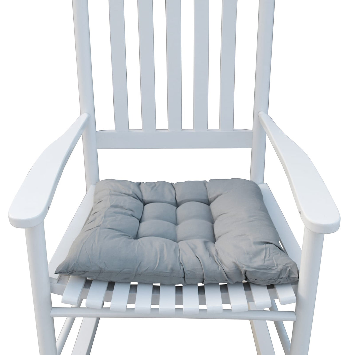 Wooden Porch Rocker Chair - White Solid Wood