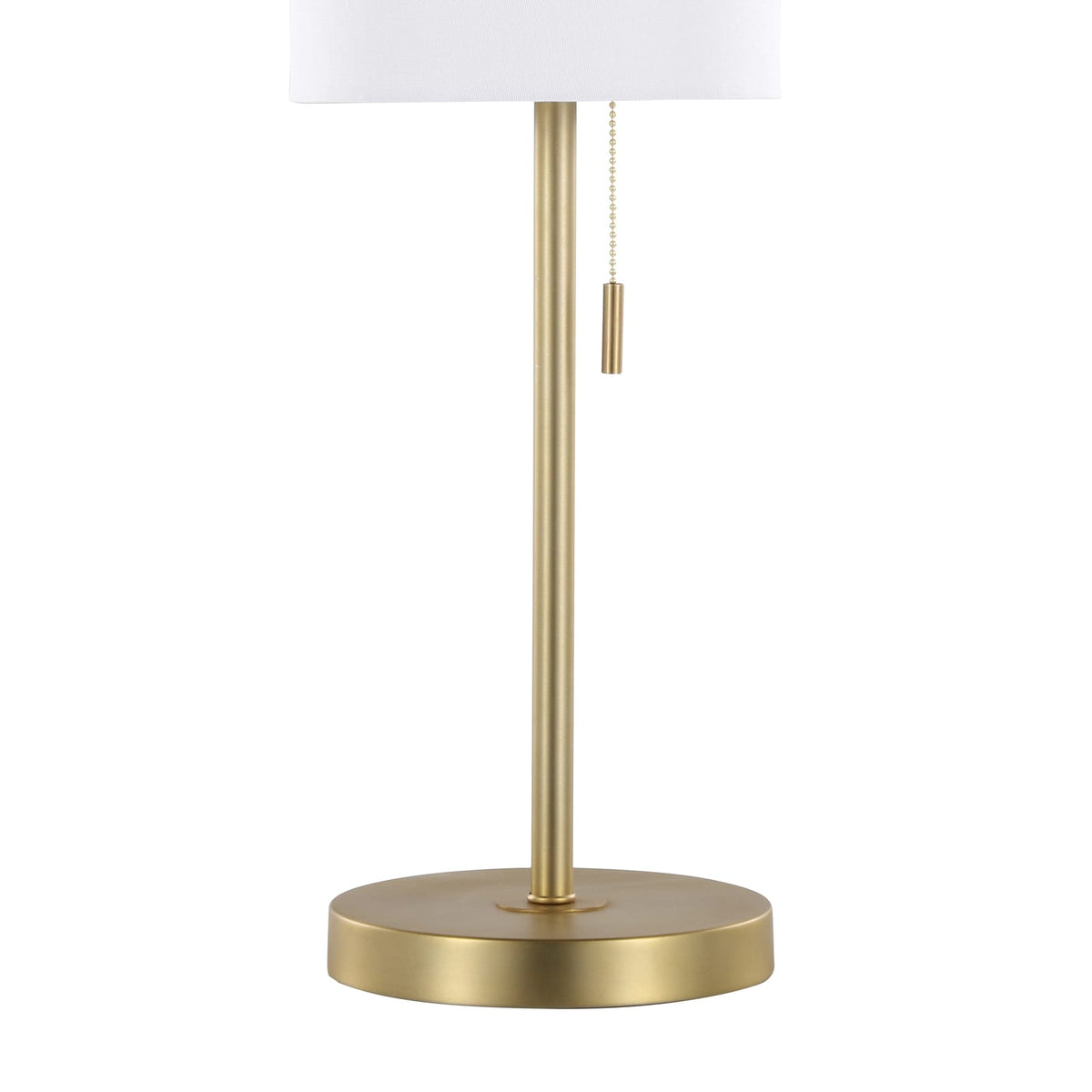 Gold & White Table Lamps - Set of 2 with USB Port