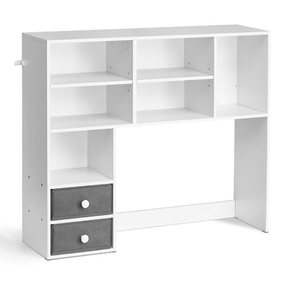 3-Tier Desktop Bookshelf - White Storage Organizer for Office & Dorm