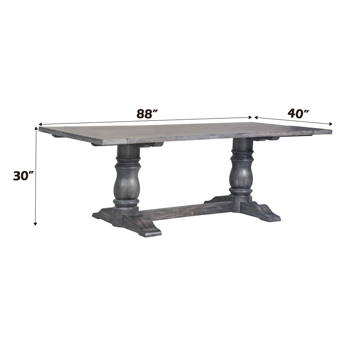 Gray Dining Table Set 7 Pieces - Modern Style