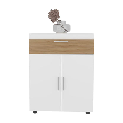 Moab Shoe Rack - White/Macadamia Multi-Tier Storage Cabinet for Living Room