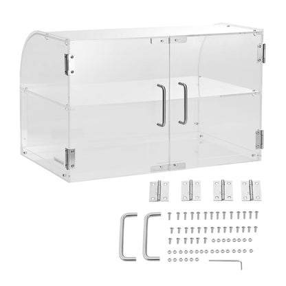 Clear Acrylic Bakery Display Case with Magnetic Door for Snacks for Living Room