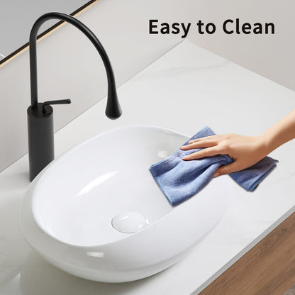 Milk White Ceramic Vessel Sink for Bathroom Renovation Upgrades