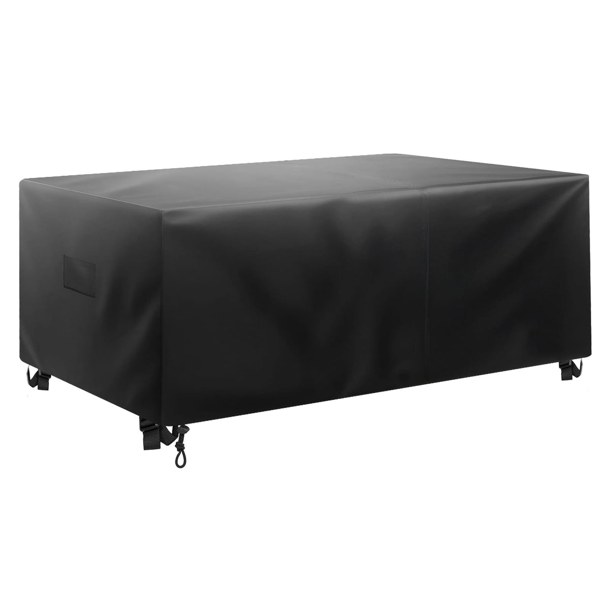 Black Oxford Fabric Patio Furniture Cover 126"x63"