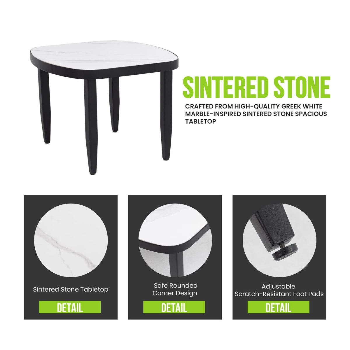 Ember Black 2 Person Patio Conversation Set Outdoor Seating