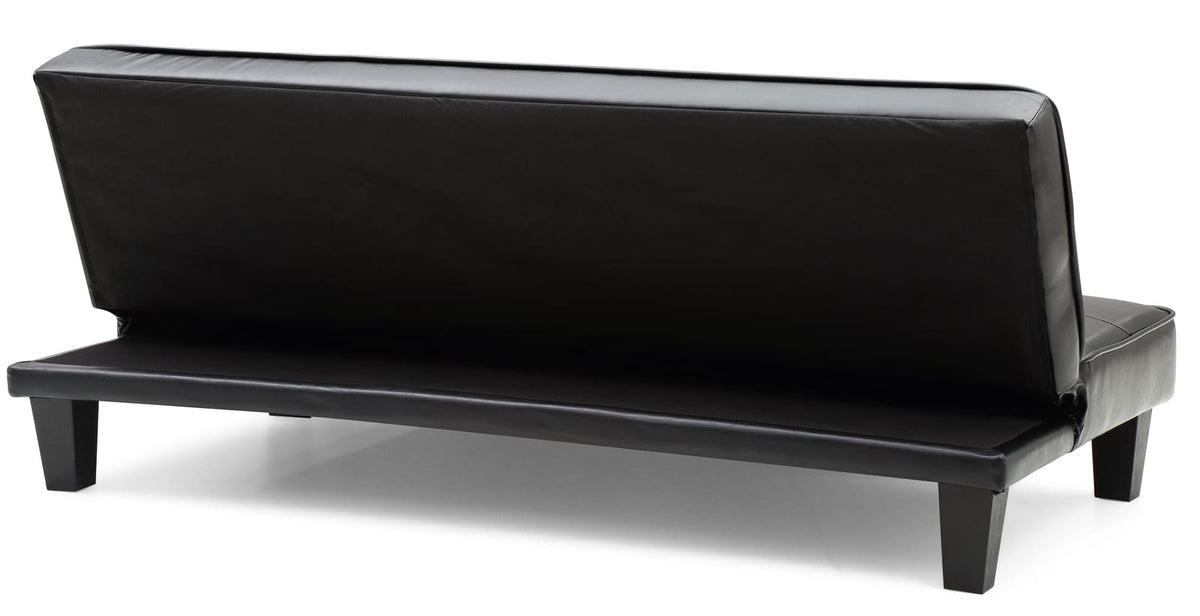 Black Sofa Bed - Beige Foam, 2 Seats for Living Room