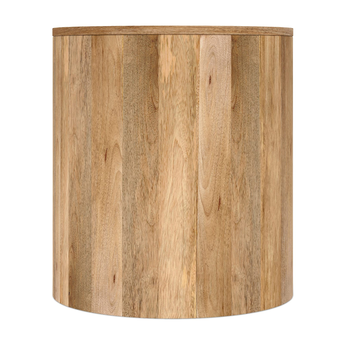 Natural Mango Wood Side Table for Bedroom Nightstand Storage for Living Room