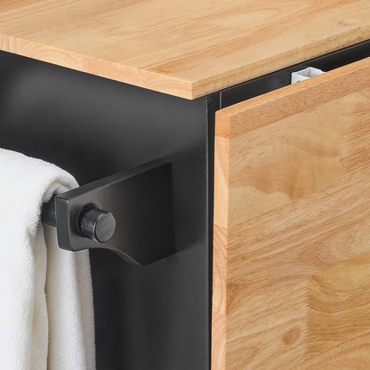 Black Rolling Kitchen Island Storage Cabinet with Drawers and Shelves