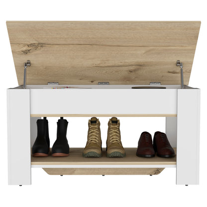 Multicolor Storage Bench with Lift Top - Dining Room Entryway