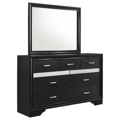 Black 7-Drawer Dresser Bedroom Furniture