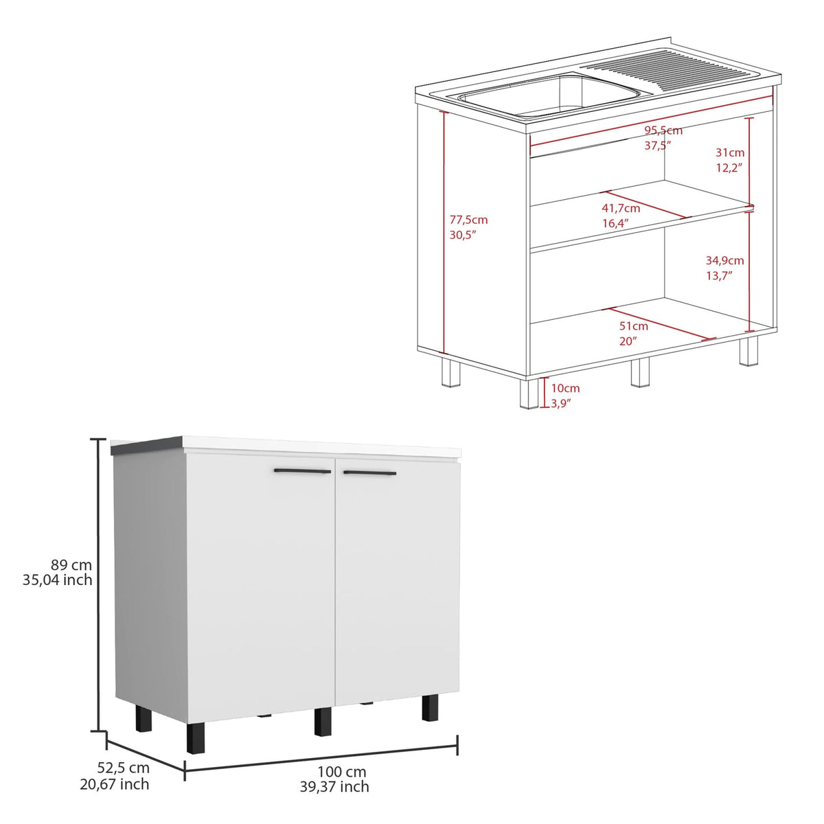White Particle Board Storage Cabinet for Bedroom or Guest Room for Living Room