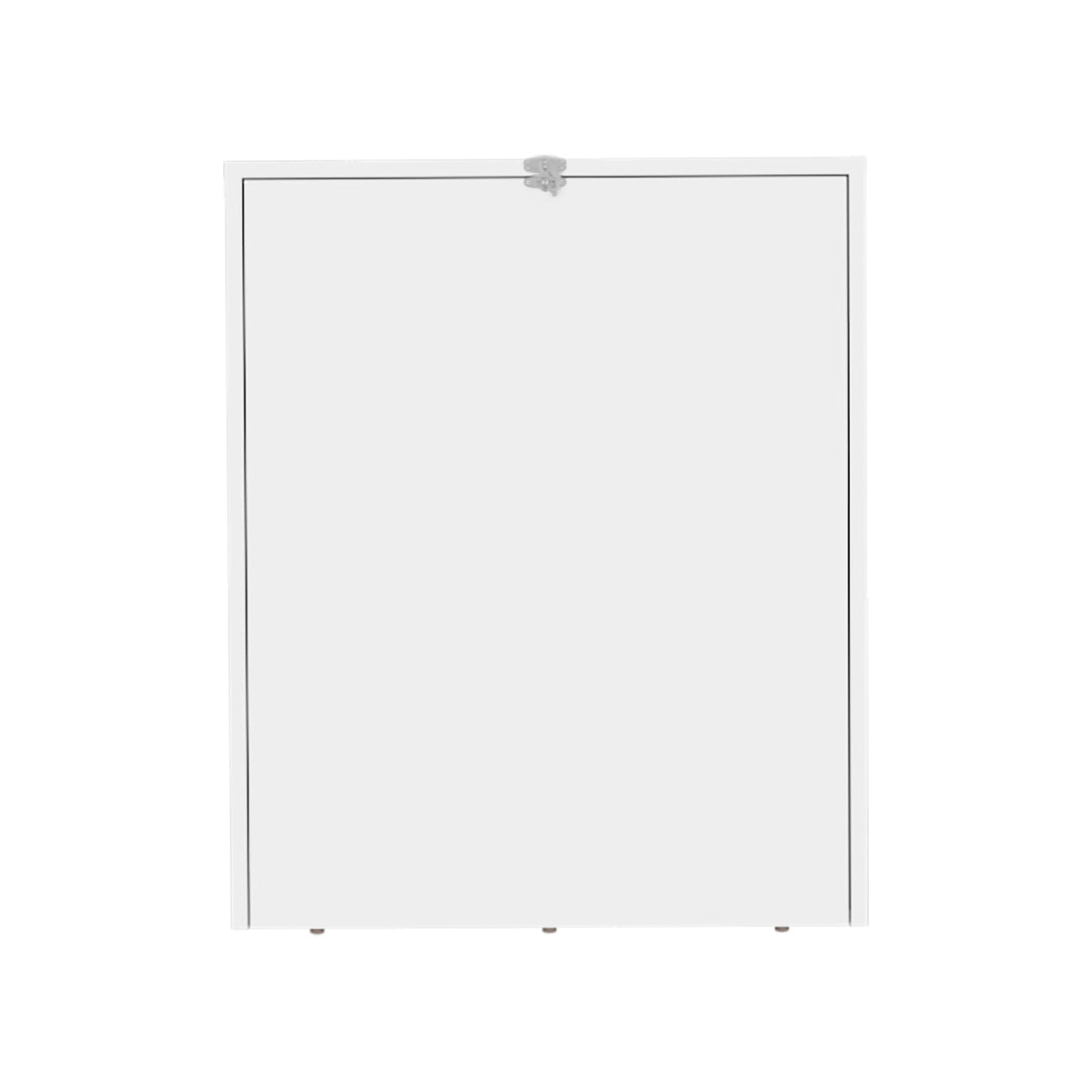 Wall Mounted Folding Table - 34" White Particle Board Desk for Home Office