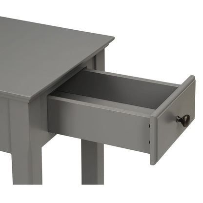 Grey Rectangular Accent Table with Storage