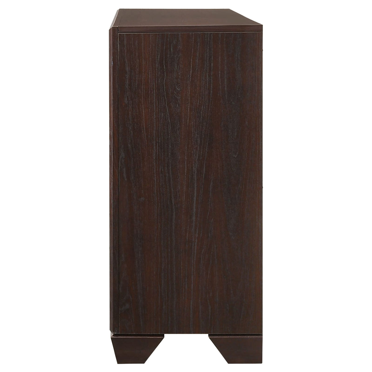 Dark Brown Engineered Wood 6-Drawer Bedroom Dresser