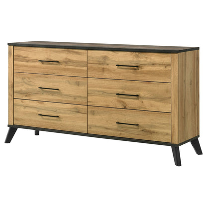 60" Natural Pine Wood Dresser - Bedroom Storage