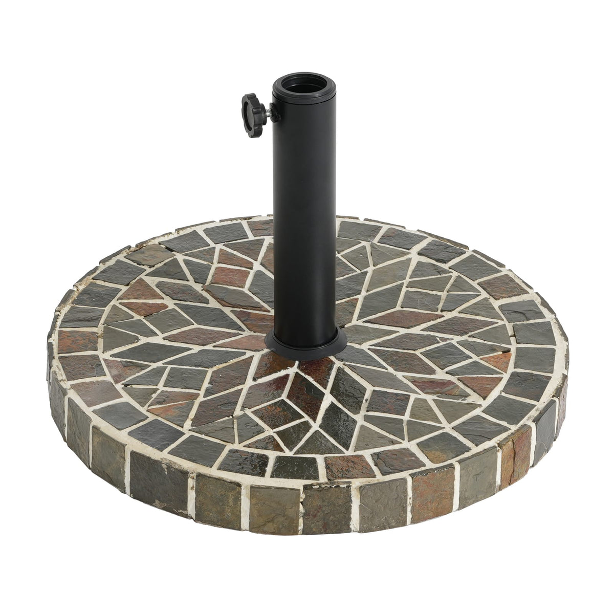 Outdoor Ceramic Tile Umbrella Base - Mixed Color