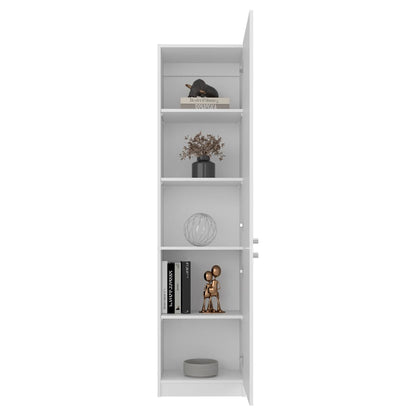 Sunflower Bookcase - Tall White Storage Cabinet
