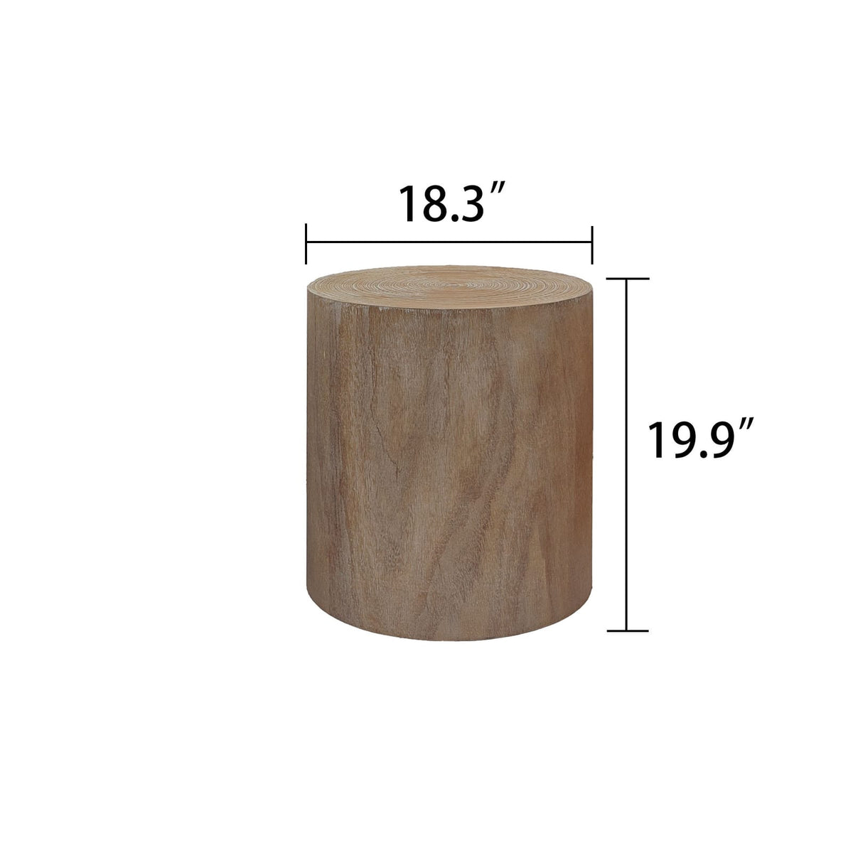 Round Wood Coffee Table Set - 3 Rustic Accent Tables for Living Room
