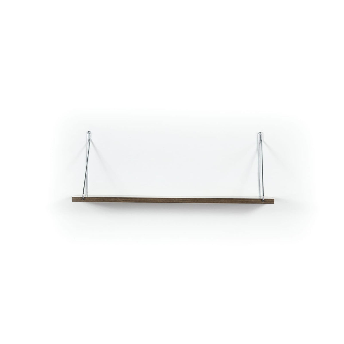 Palmer Floating Wall Decor - White/Chrome Rustic Shelf