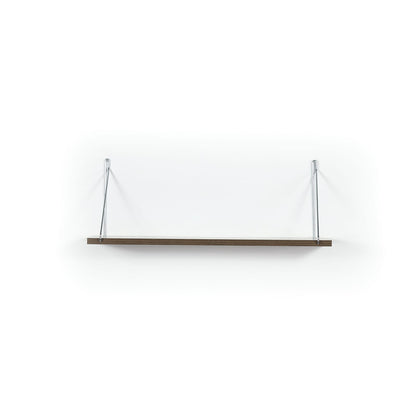 Palmer Floating Wall Decor - White/Chrome Rustic Shelf
