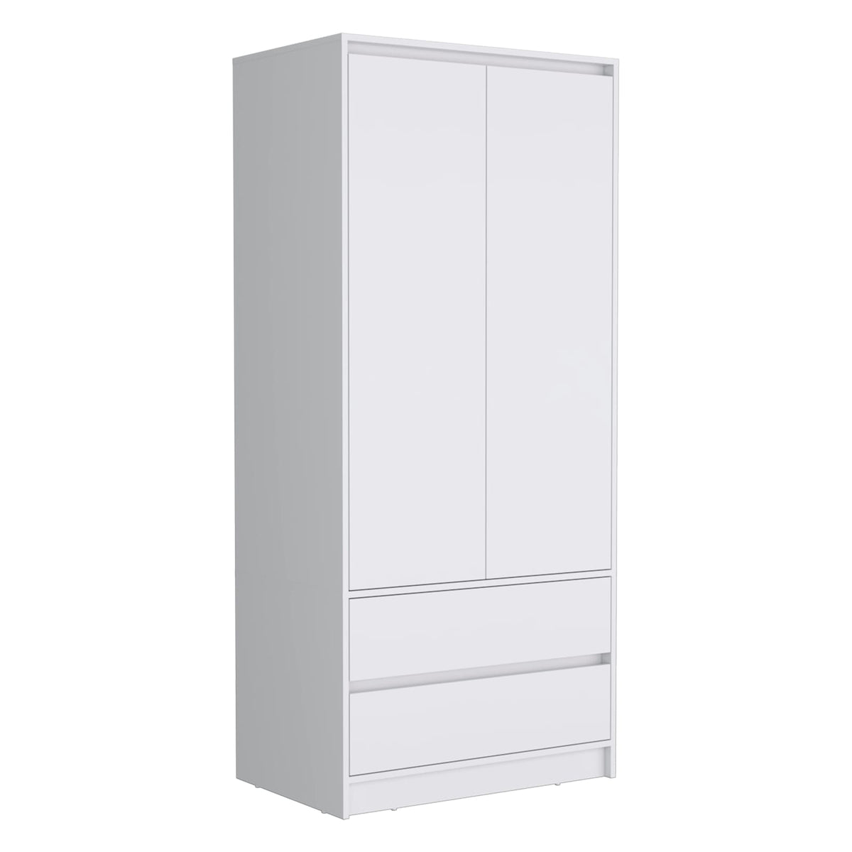 White Bedroom Dresser - 70.87" Wide Storage Cabinet