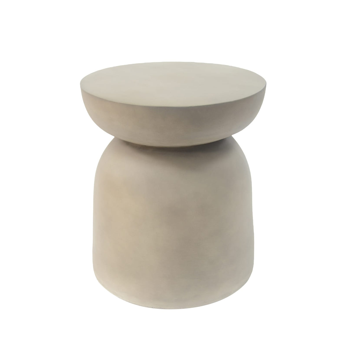 Light Grey Concrete Outdoor Side Table - 15.75"