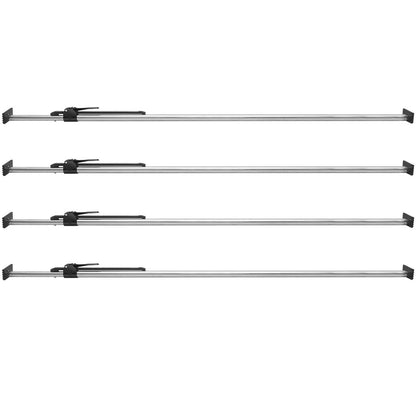 Heavy-Duty Ratcheting Cargo Bar - 89" to 104", Black Metal