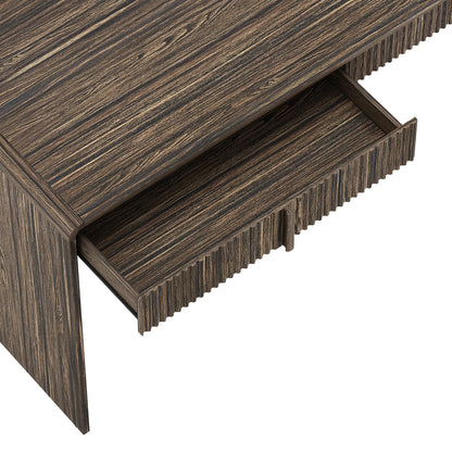 Dark Walnut Office Desk - 60" Computer Workstation