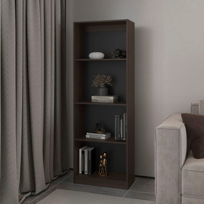 Bookcase Benzoni Nova - Stained Walnut Bookcase, 54" Wide Display Shelf