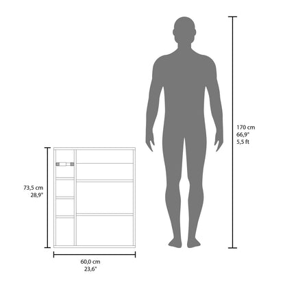 White Bathroom Storage Cabinet - Wall Mounted Organizer