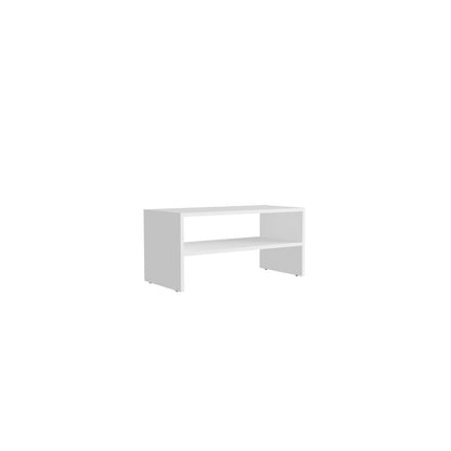 Living Room White Particle Board Shoe Rack with Three Open Shelves for Closet Storage