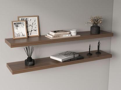 Ecco 47" Floating Shelves Set of 2 - Light Brown Storage