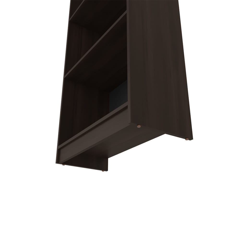 Bookcase Benzoni Nova - Stained Walnut Bookcase, 54" Wide Display Shelf