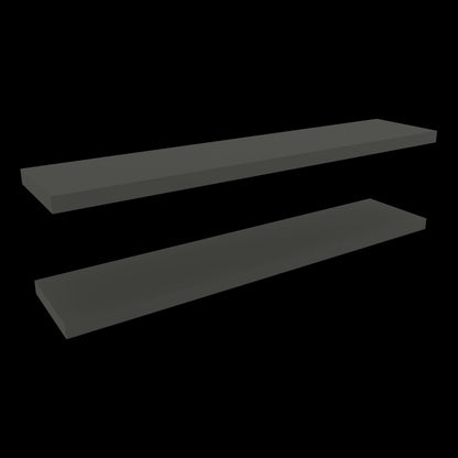 Grey Floating Shelves - 2 Shelf Display Unit for Living Room