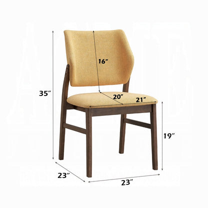 Walnut Farmhouse Dining Side Chairs Set of 2