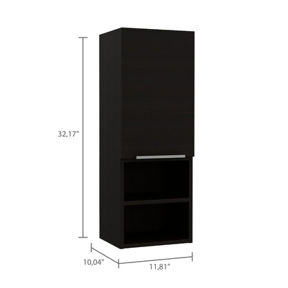 Black Medicine Cabinet - 32" Tall Storage Unit